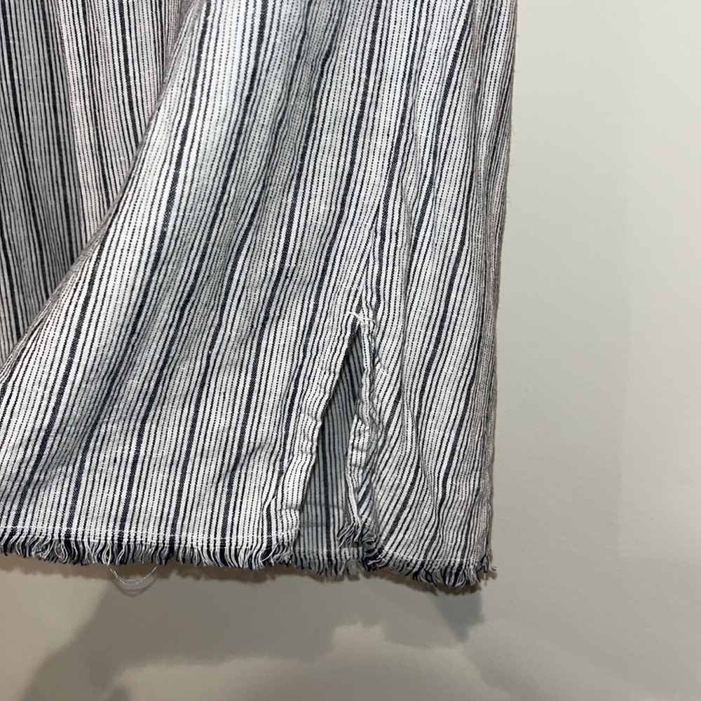 CARVE DESIGNS Blake Linen Pants Wide Leg Cropped Striped Women’s Small Pockets - Picture 4 of 8